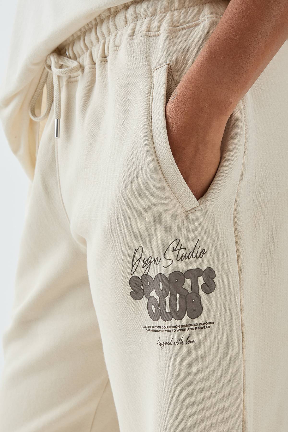 Jogging Oversize à Revers DSGN Studio Sports Bubble Slogan