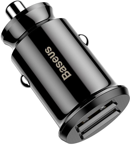 Baseus - Dubbele USB Fast Charge Autolader - Zwart - 15W