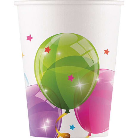 Papkrus Ø:23 cm 8-pak - balloner