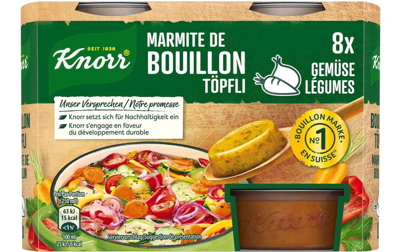 Gemüse-Bouillon Pur 8 Töpfli 224 gGemüsebouillon im Töpfli