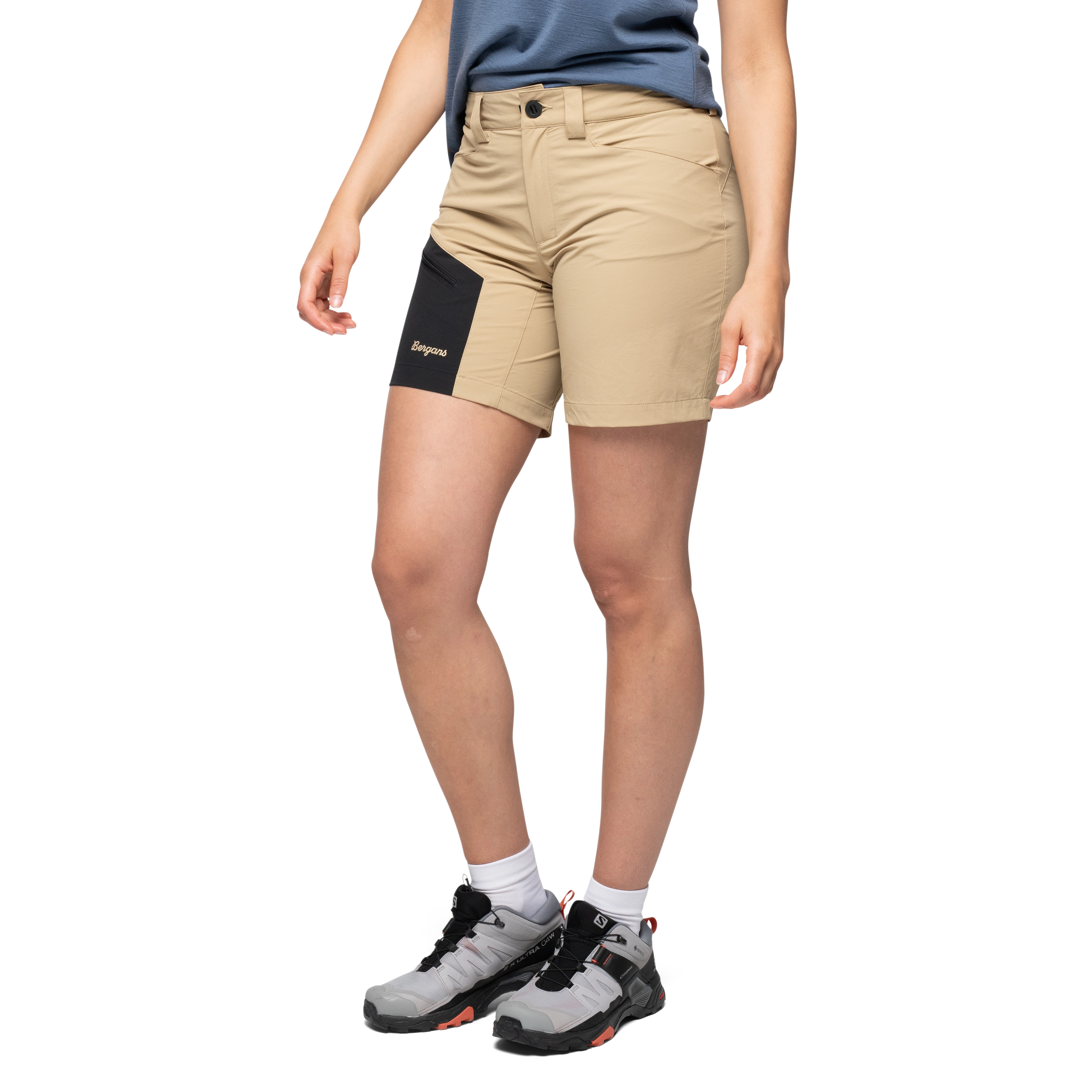 Vaagaa Light Softshell Shorts Women Warm Sand / Black