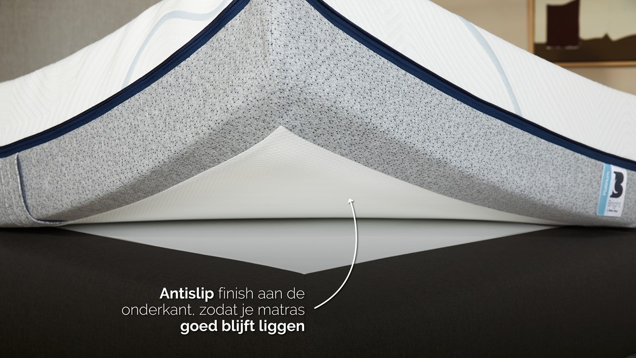 Boxspring Autentik Tunn met B Bright Platinum 200 matras black