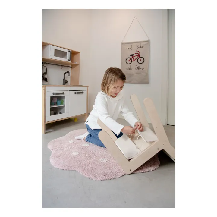 Lorena Canals Chaise Sillita en bouleau déhoussable | Bleu pâle