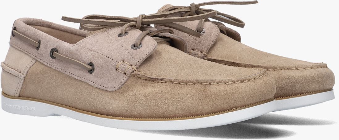 TOMMY HILFIGER beige tommy hilfiger mocassins th boat shoe core