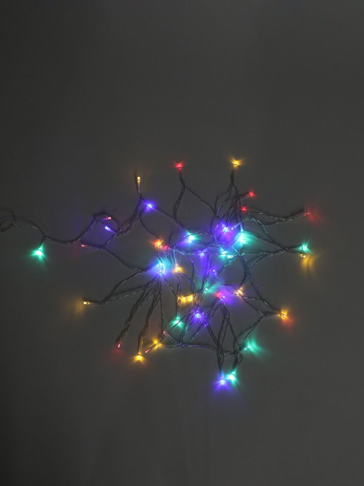 Cordão de luzes LED com 50 unidades - Diversas cores