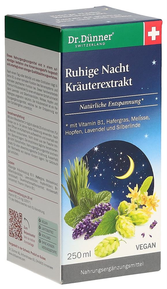 DUENNER Ruhige Nacht Kräuterexrakt<br>250 ml, Flasche, Extrakt