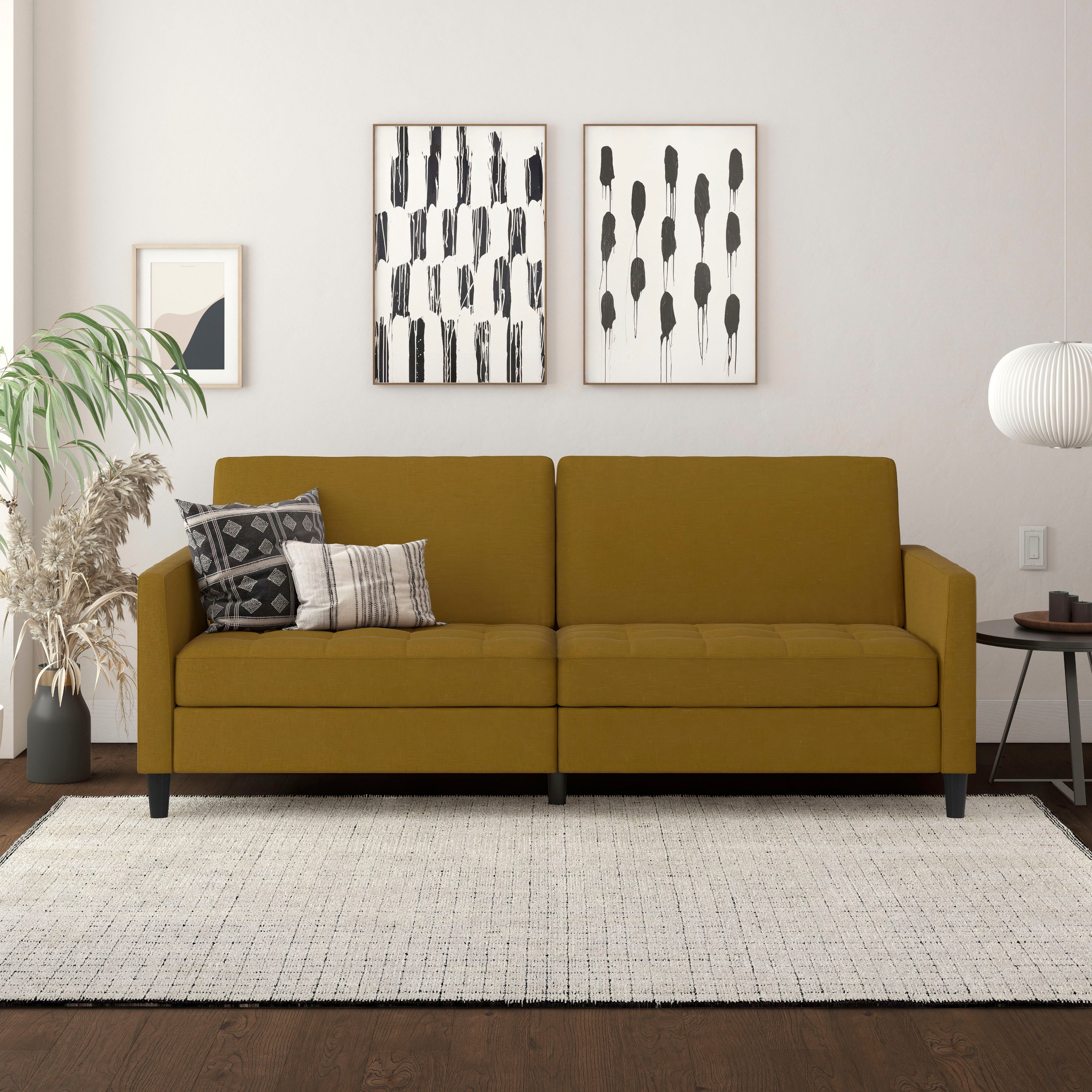 Dorel Home 3-Sitzer »Presley« Sofa mit Bett-Funktion und verstellbarer Rückenlehne