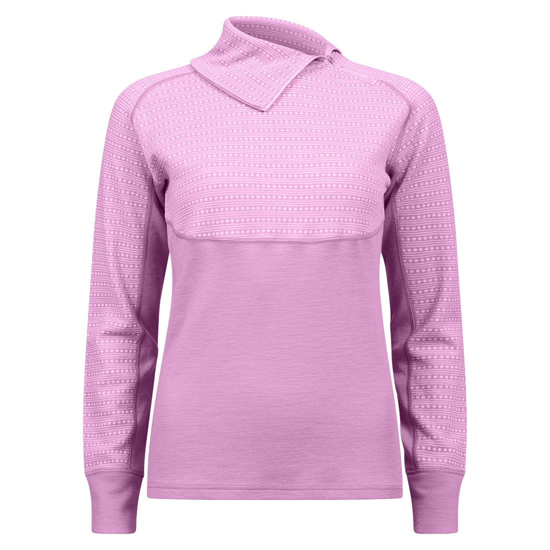 Jacquard polo med glidelås