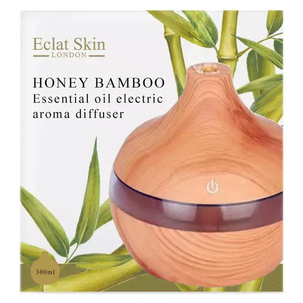 Difusor elétrico Eclat Skin London para óleos essenciais, bambu e mel, 300ml