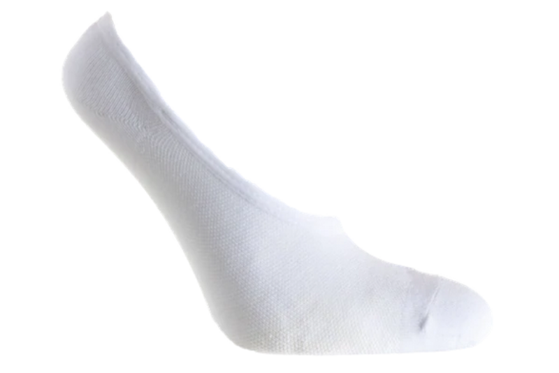SEGER NO SHOW SILICONE SOCK HVIDE STRØMPER