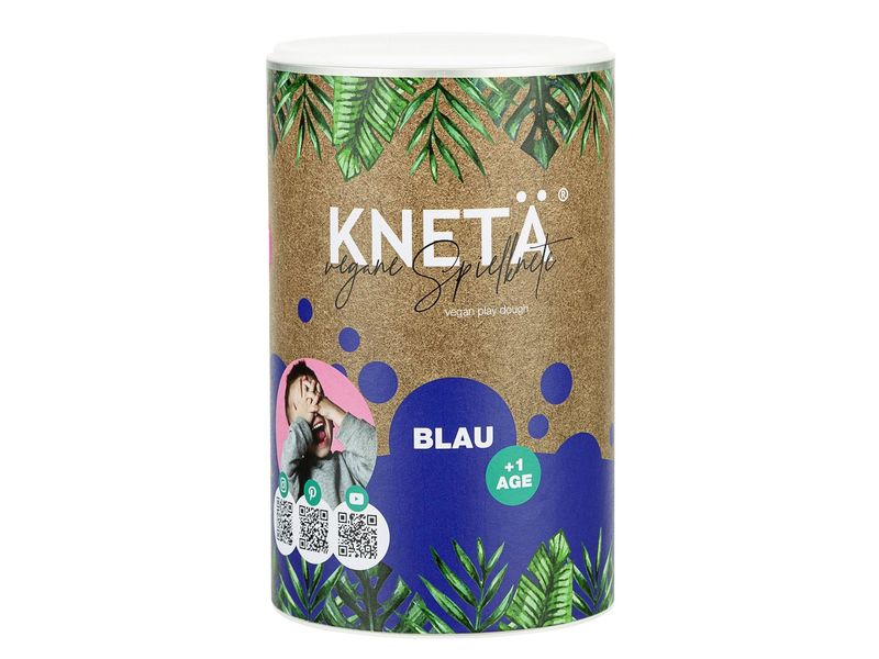 KNETÄ Knetmasse XXL Papierdose 1 kg Blau Vegane Knete in einer Dose