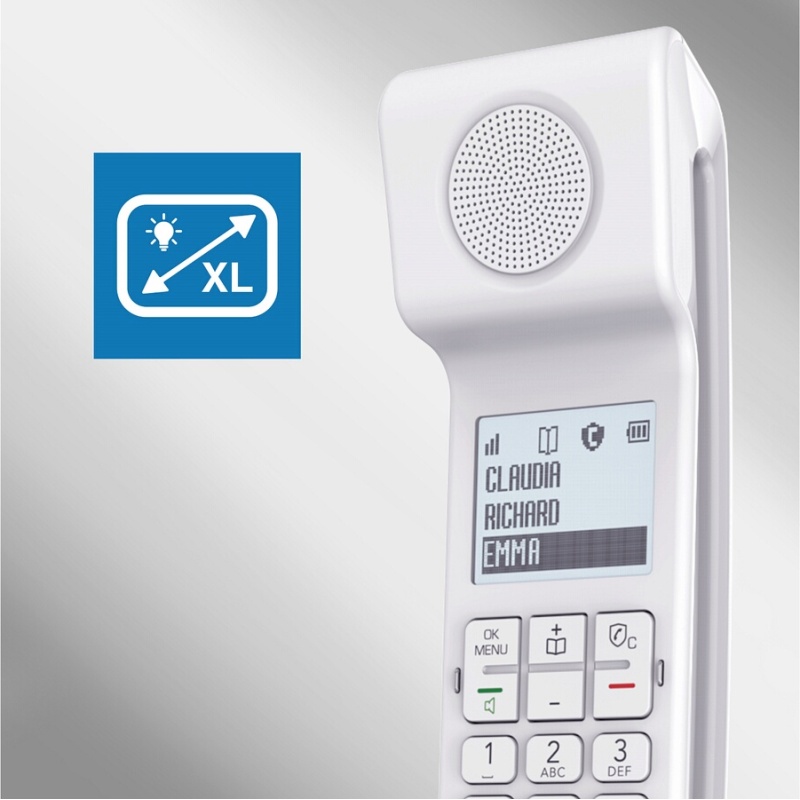 Téléphone sans fil Alcatel EPURE PREMIUM BLANC avec répondeur et fonction blocage appels publicitaires