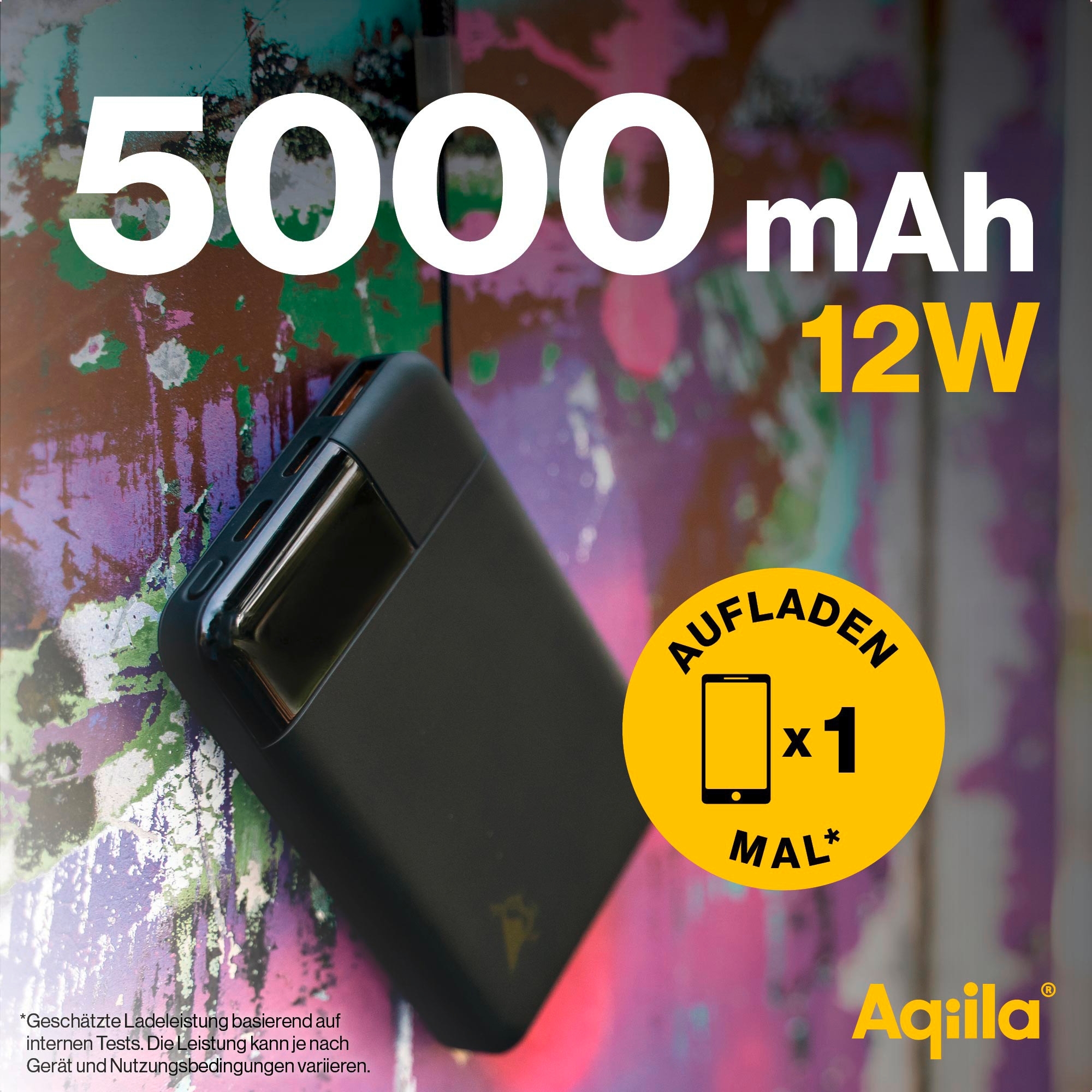 Aqiila Powerbird Powerbank 12 W 5000 mAh schwarz