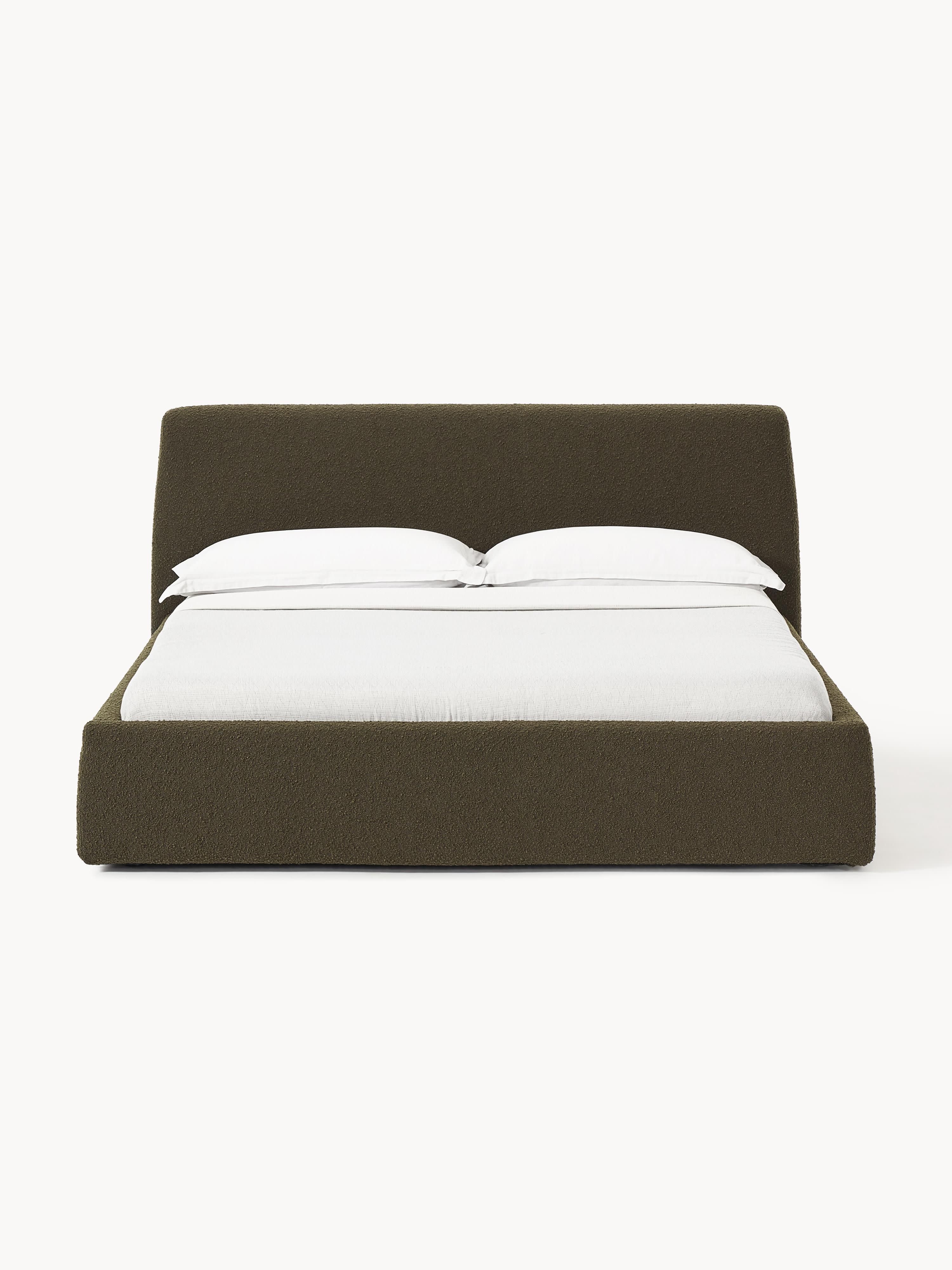 Bouclé gestoffeerd bed Cloud