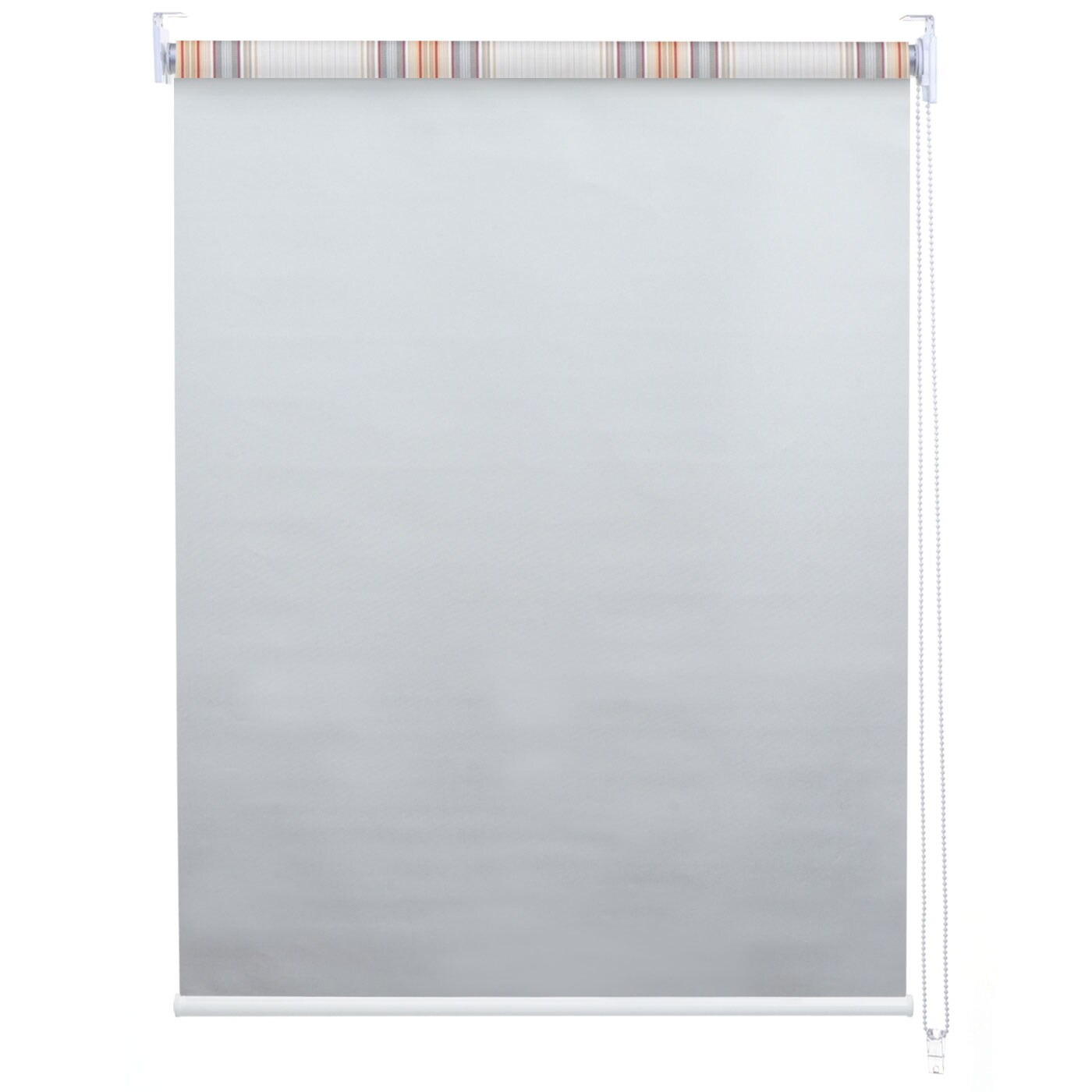 Rollo MCW-D52, Fensterrollo Seitenzugrollo Jalousie, Sonnenschutz Verdunkelung Isolation blickdicht 110x160cm ~ grau/braun/orange