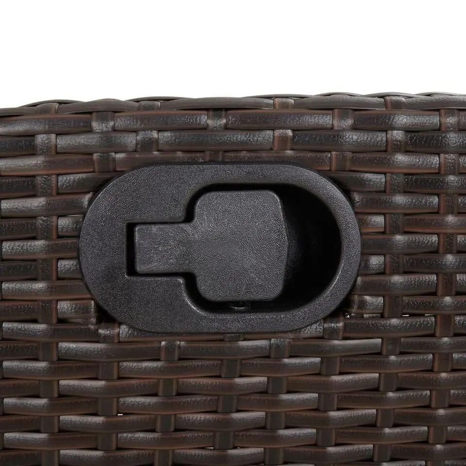vidaXL - Verstelbare tuinstoelen en voetensteun - Bruin - Poly rattan - 2 stuks