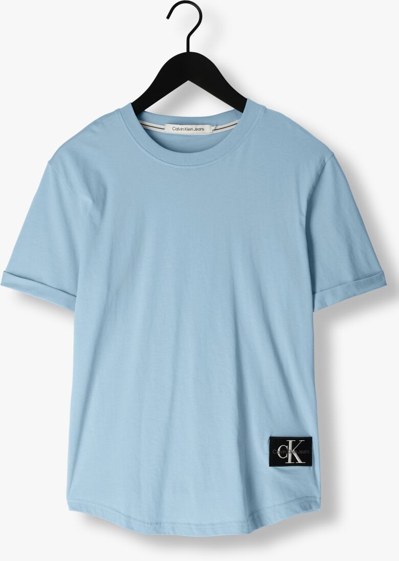 CALVIN KLEIN lichtblauwe calvin klein t-shirt badge turn up sleeve