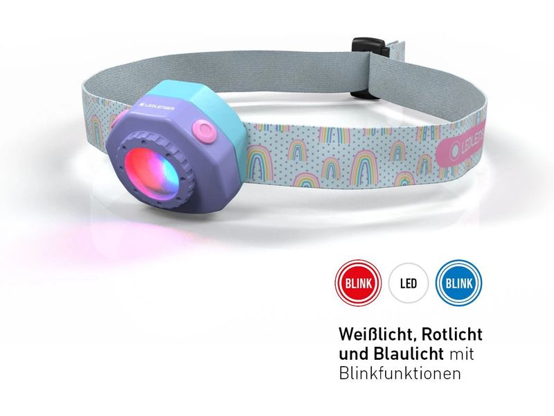 LED LENSER Stirnlampe Kidled 4R Grün Wiederaufladbare und leichte Kinderkopflampe