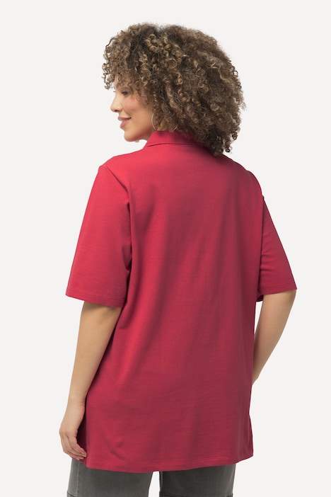 Shirt, doppellagige Vorderseite, Slim, Rundhals, Halbarm