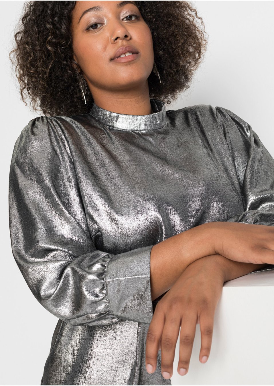Blouse look métallique