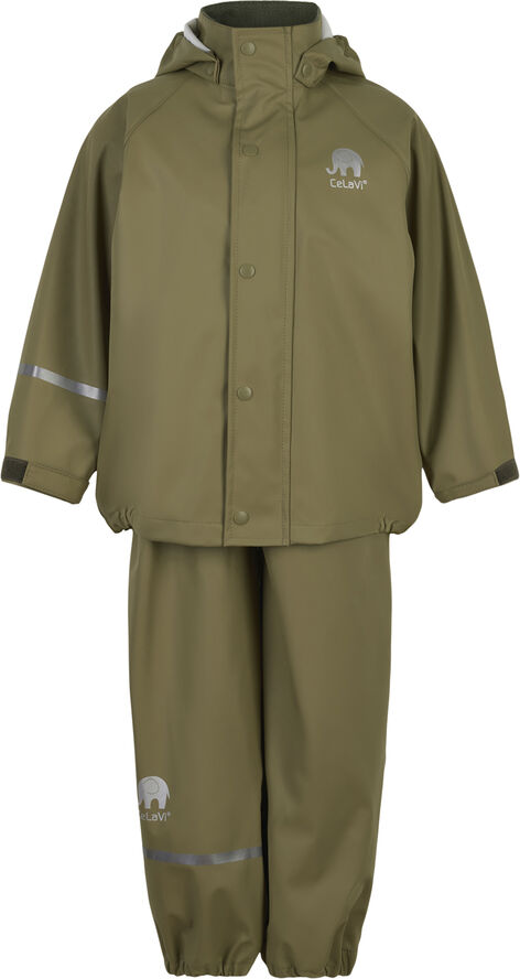 CeLaVi Basic rainwear set -solid PU Khaki