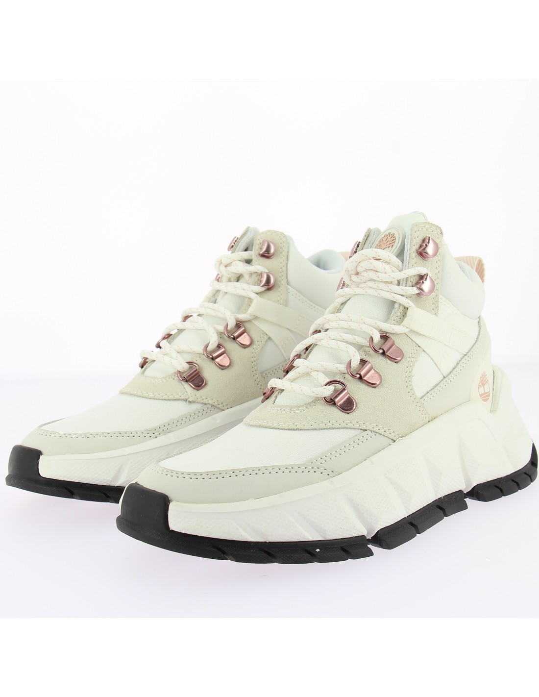 timberland boots baskets femme tblk turbo hiker whi cuir blanc