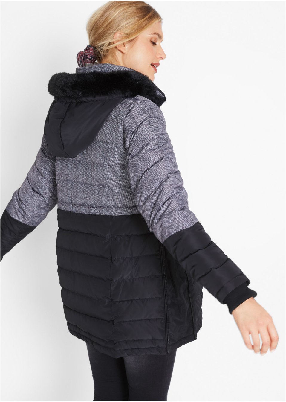 Manteau d'hiver de grossesse/veste de portage à imprimé