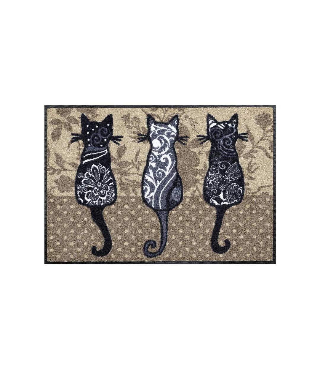 Paillasson KATZENBANDE TX Marron 50x75 OEKO TEX Fait en Europe
