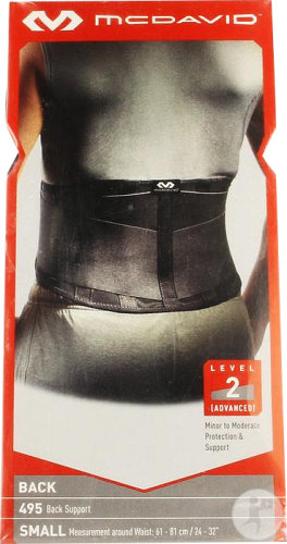 McDavid 495 Soutien Dorsal Noir S 1 Pièce