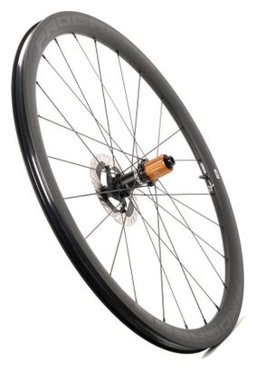 Paire de roues Progress AERO Disc Boyau Noir | 12x100/12x142 mm | Center Lock | Shimano