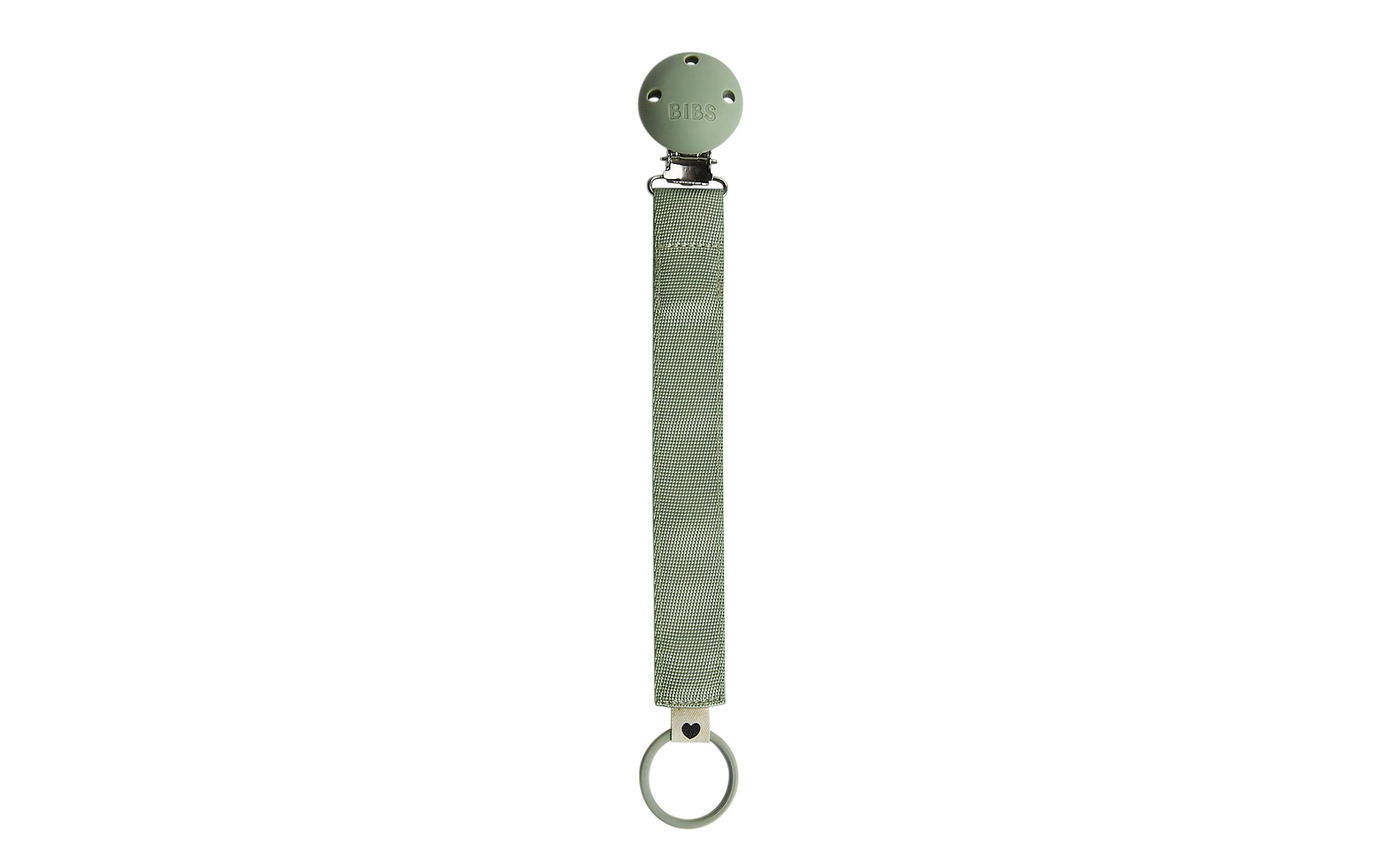 Nuggikette ribbon Sage GreenPraktischer Schnullerclip für den Alltag