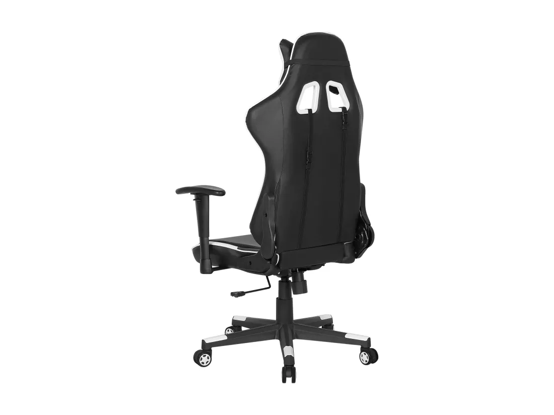 Chaise de bureau GAMER Cuir PU Blanc