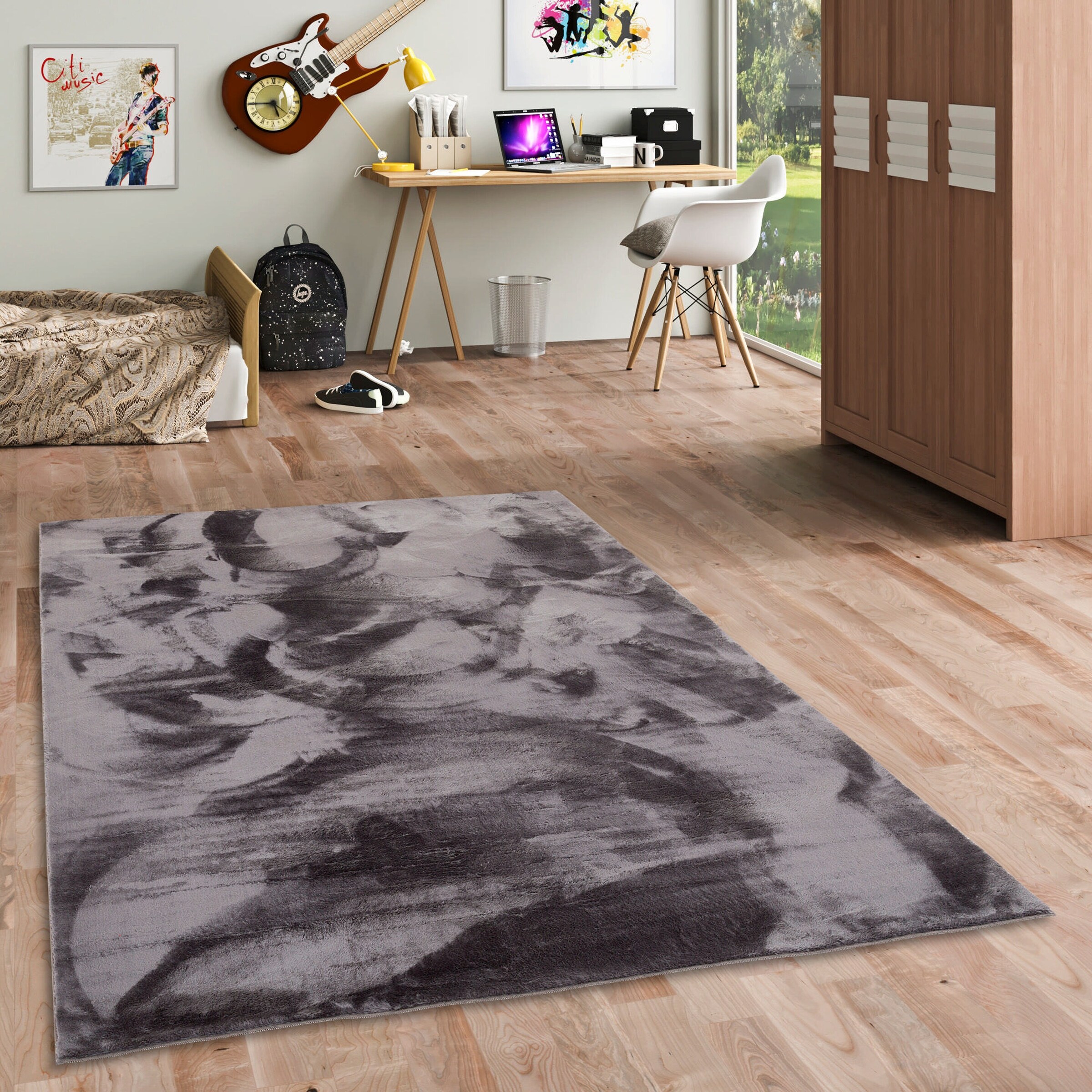 Pergamon Kinder Super Soft Fellteppich Pearl Kids Anthrazit