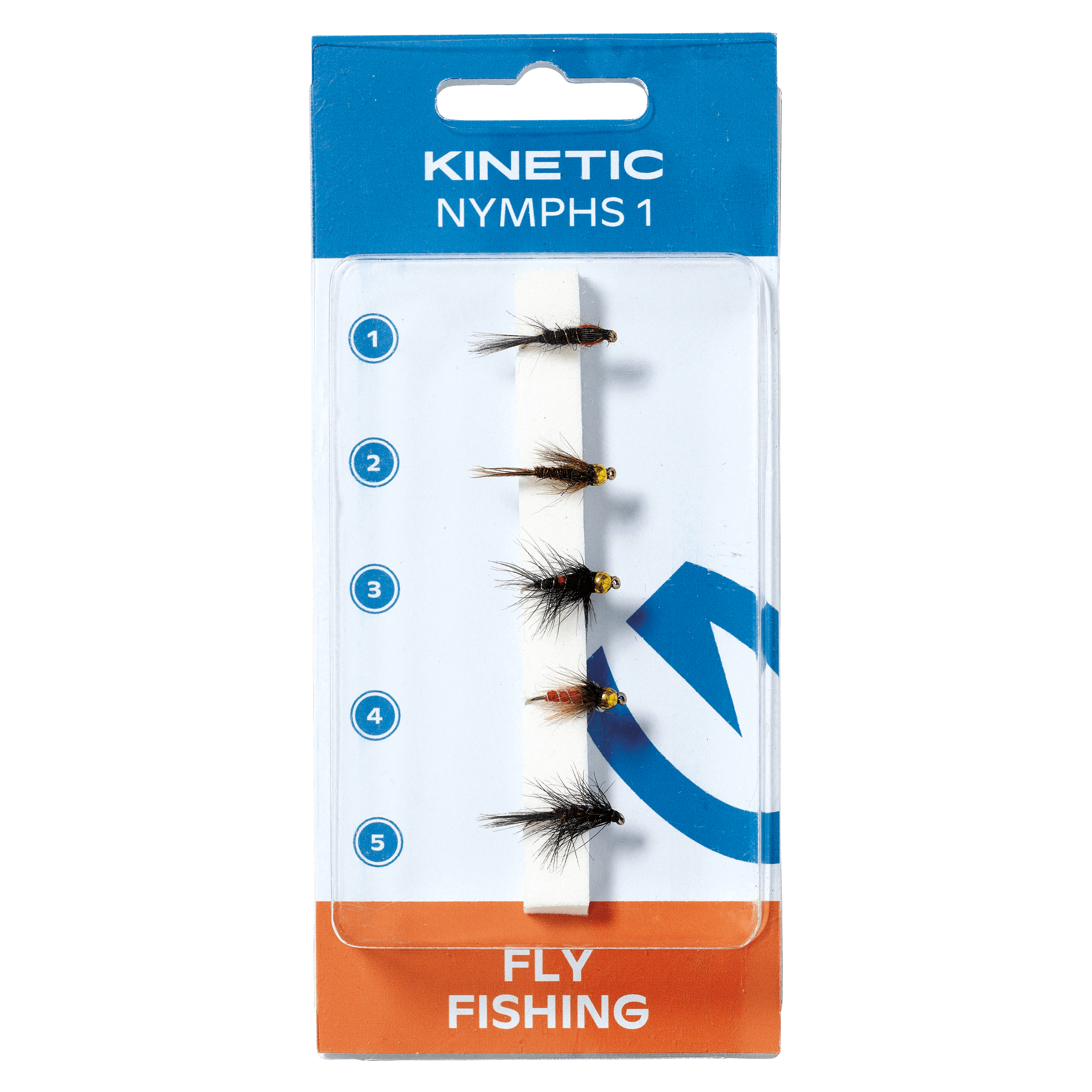 Kinetic Nympf Flies 1 5pcs - Sluk og agn