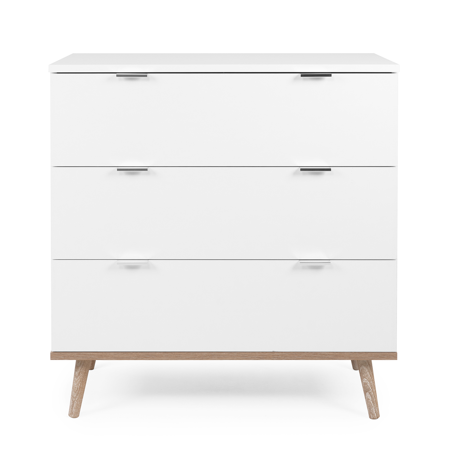 Kommode GÖTEBORG - weiß-Sonoma Eiche - 80 cm breit