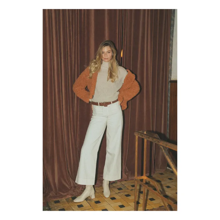 Alma Deia Jean Flare Coton Bio | Blanc cassé