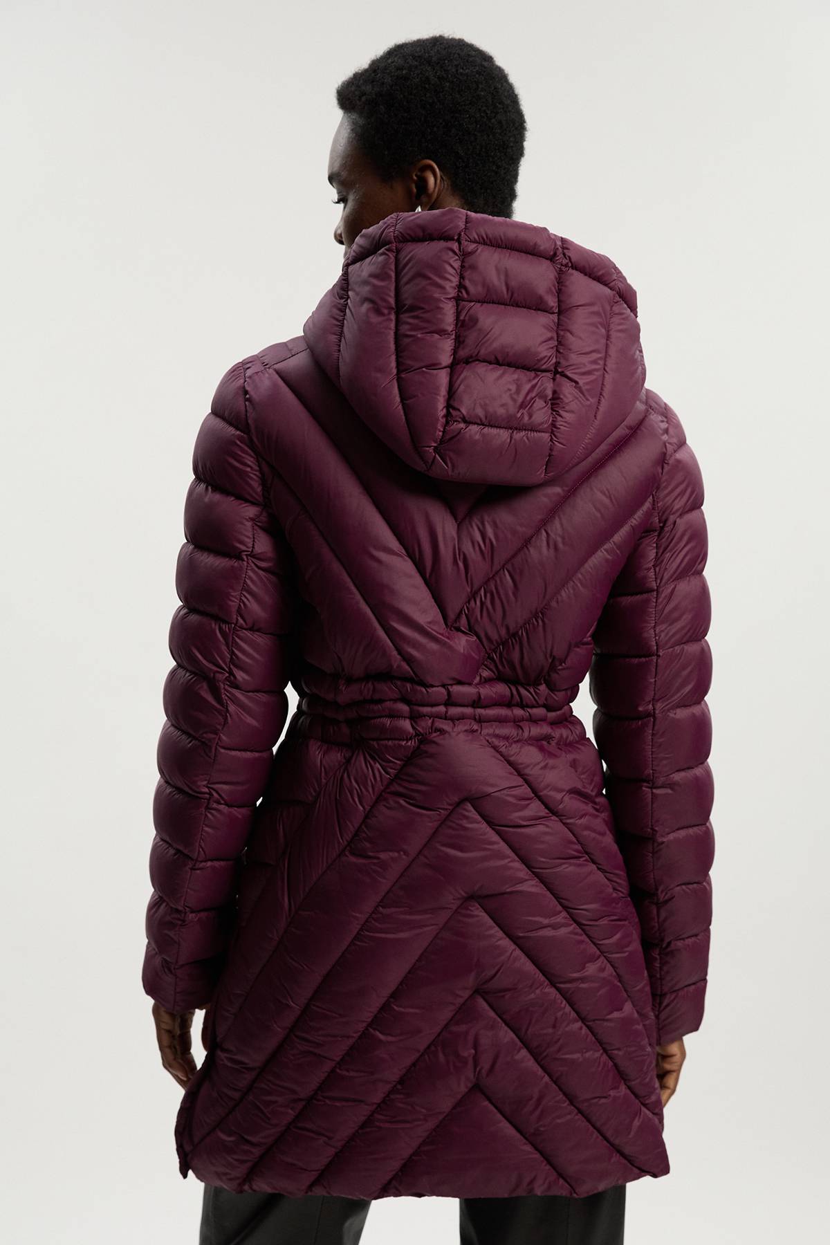 KarenMillen Manteau Matelassé en Duvet Véritable Compressible