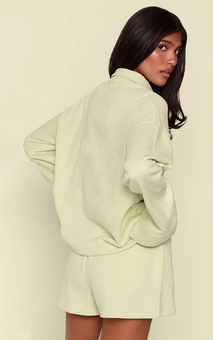 Citron Vert Short De Jogging Mini En Molleton Bouclette