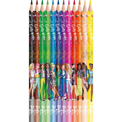 Maped Licence Barbie - 12 Crayons de couleur en pochette carton
