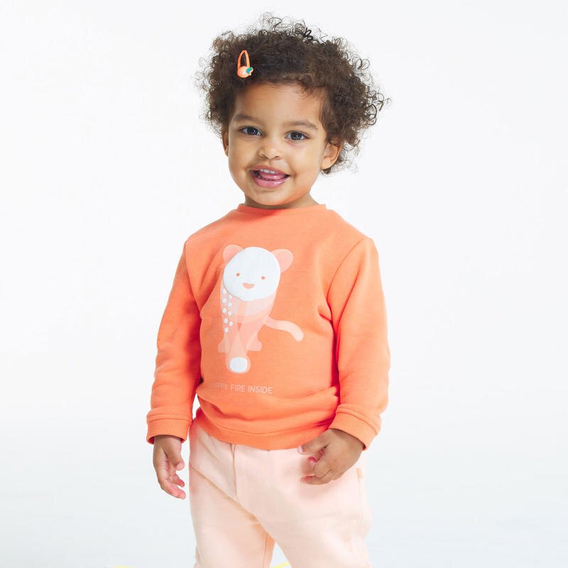 Sweat molleton félin orange bébé garçon Orange