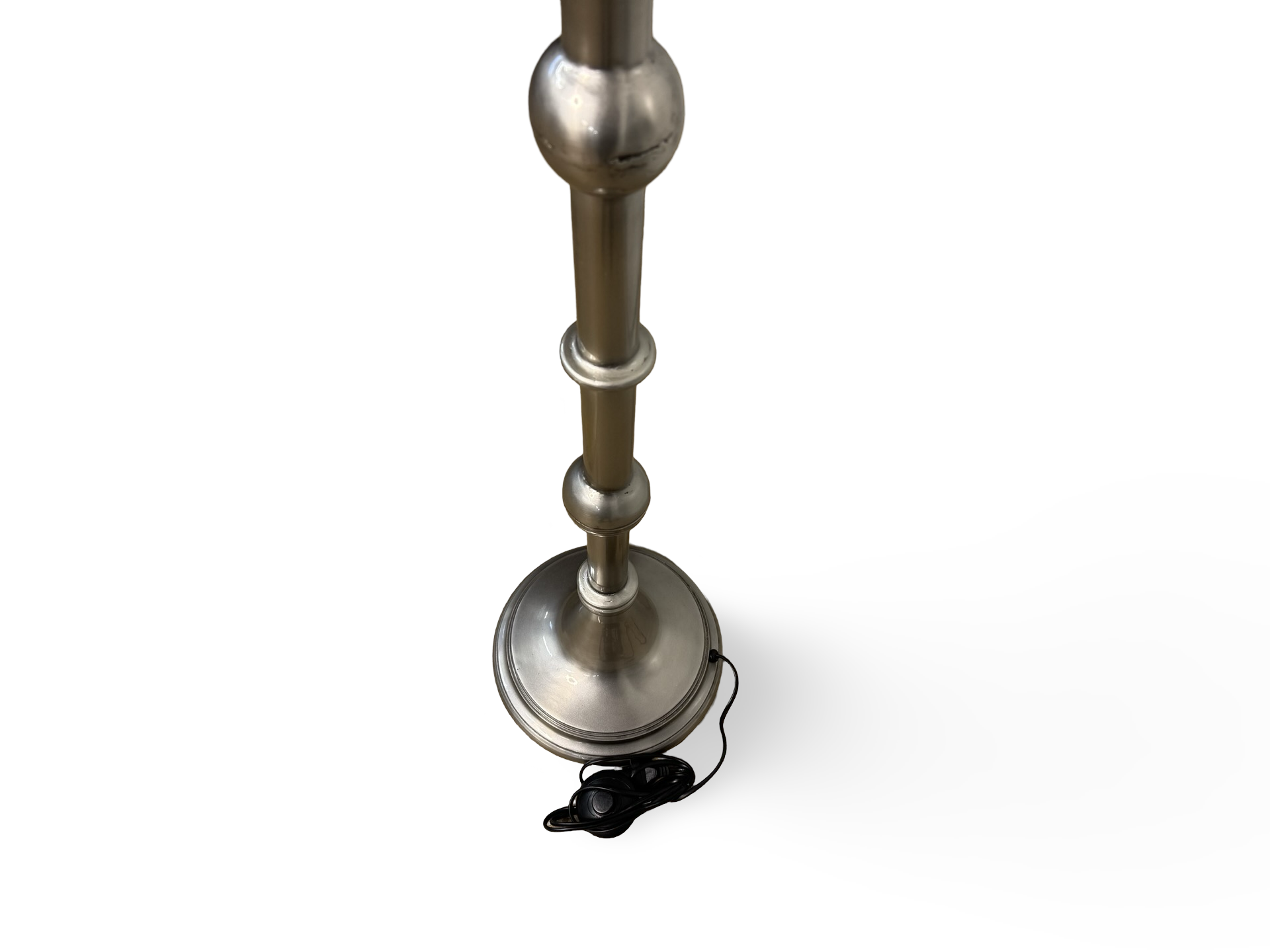 Lampvoet nikkel knobbel