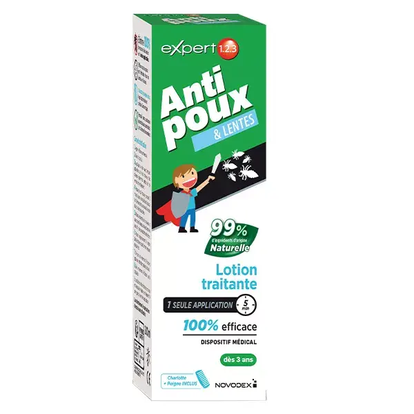 Loção de tratamento antipiolhos e lêndeas Expert 1.2.3 200ml
