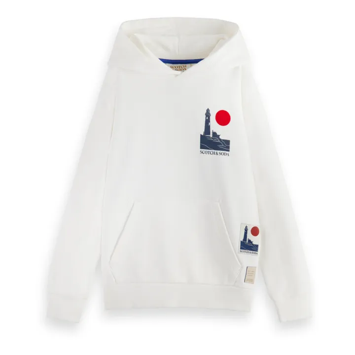 Scotch & Soda Sweat Capuche Phare | Blanc