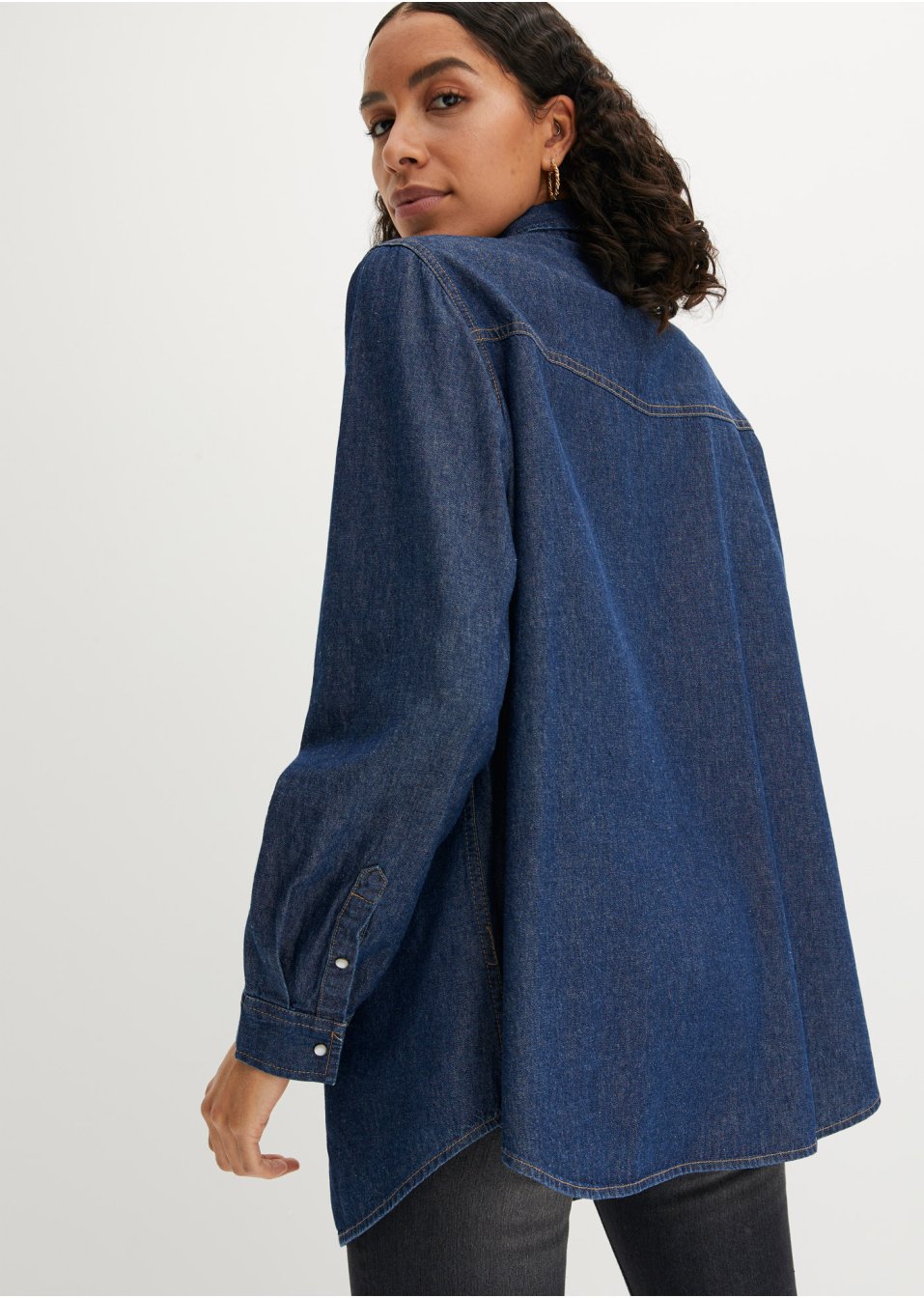 Chemise en jean manches longues