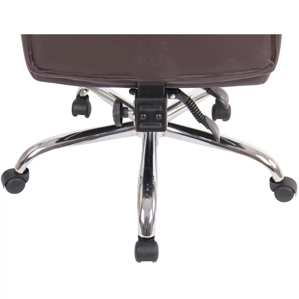 CLP Bureaustoel Oxygen chroom Frame - Kunstleer - bruin