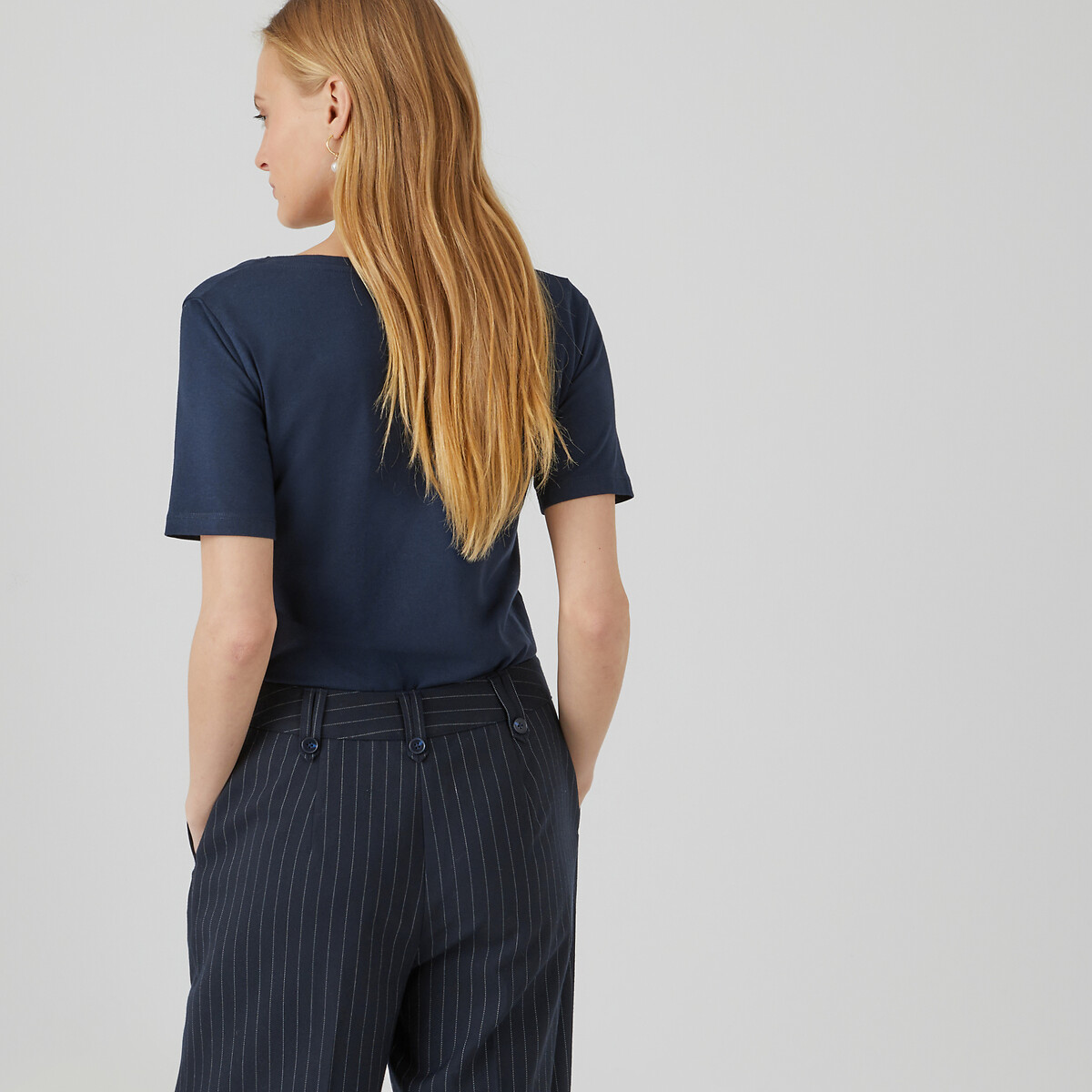 COLEÇÃO LA REDOUTE<br>Camiseta com gola redonda e mangas curtas