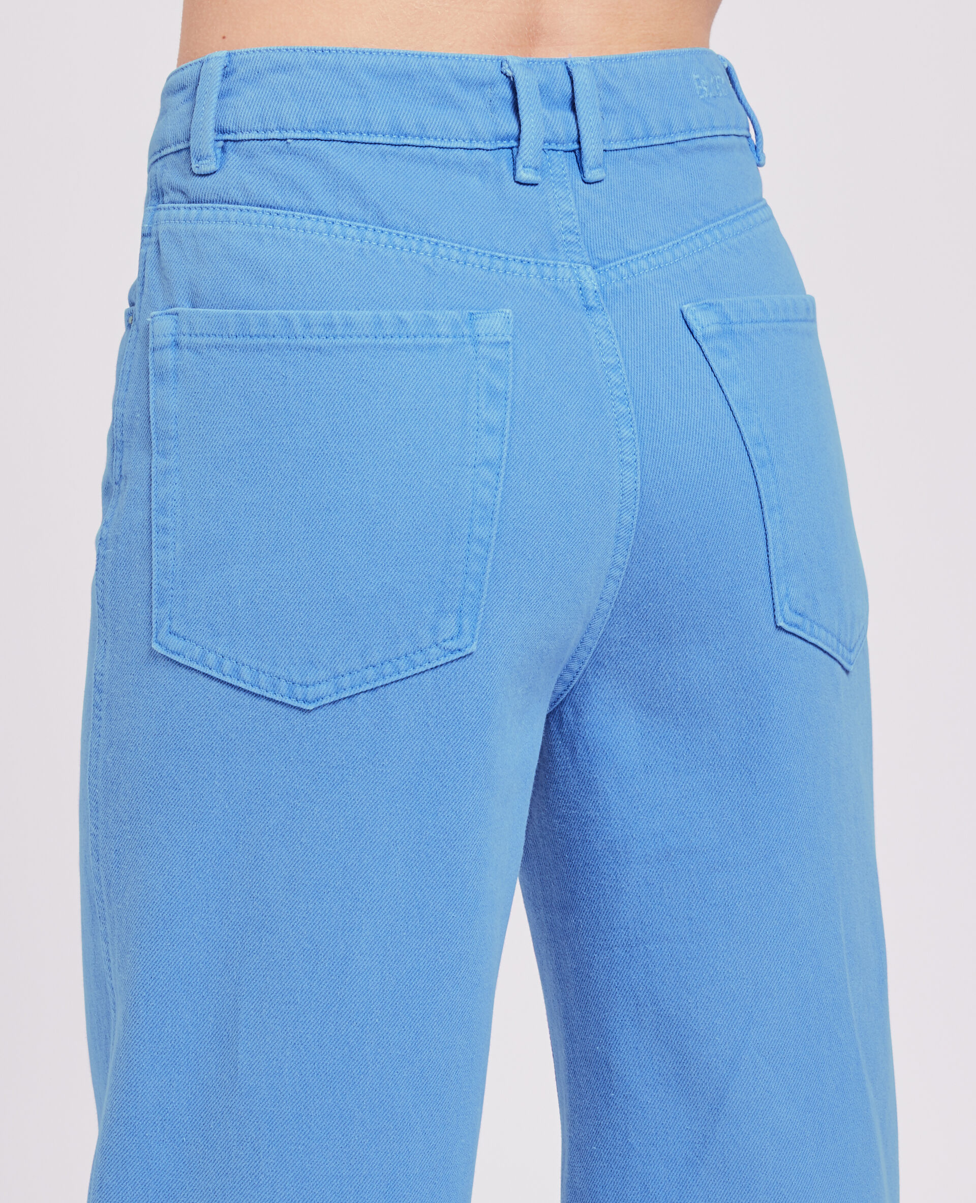 Jean large effet délavé - Bleu