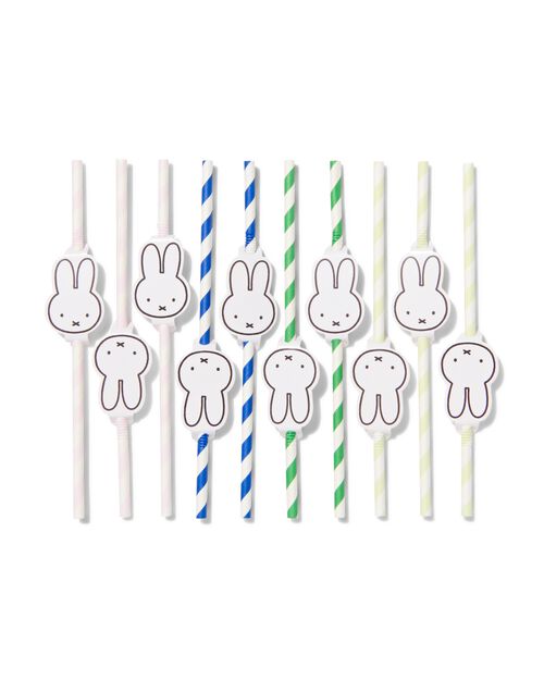 10 pailles en papier Miffy