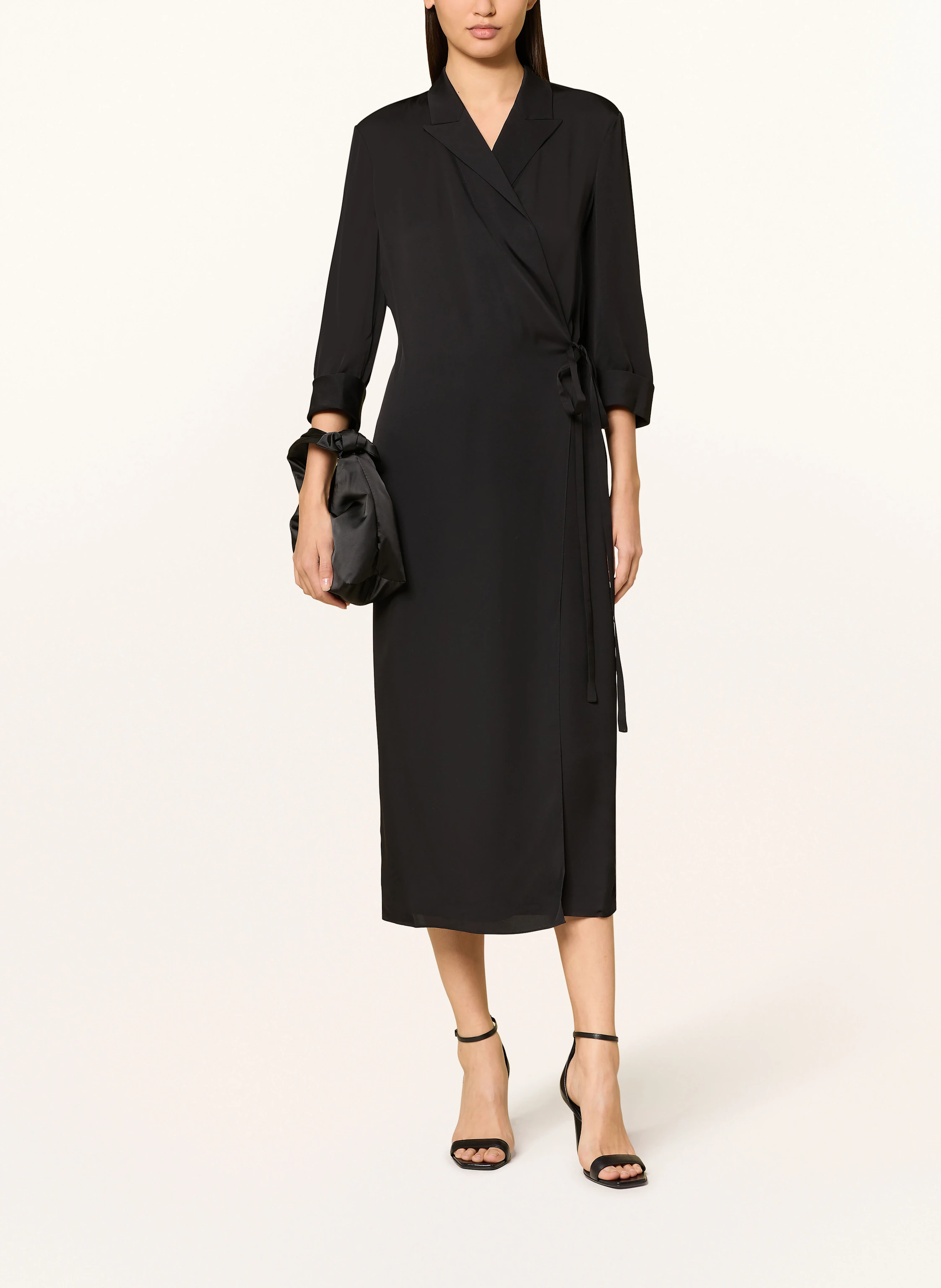 Theory Wickelkleid aus Seide mit 3/4-Arm