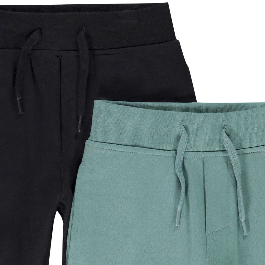 Lot de 2 bermudas unis en maille - Noir